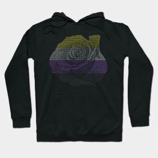 Enby ASCII rose Hoodie